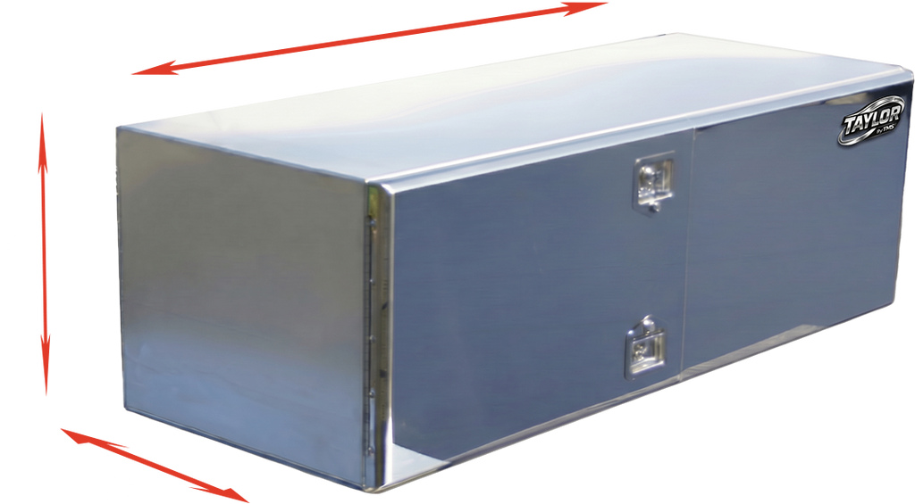 Taylor ATB106 Double Door Tool Box — Diamond Plate Aluminum