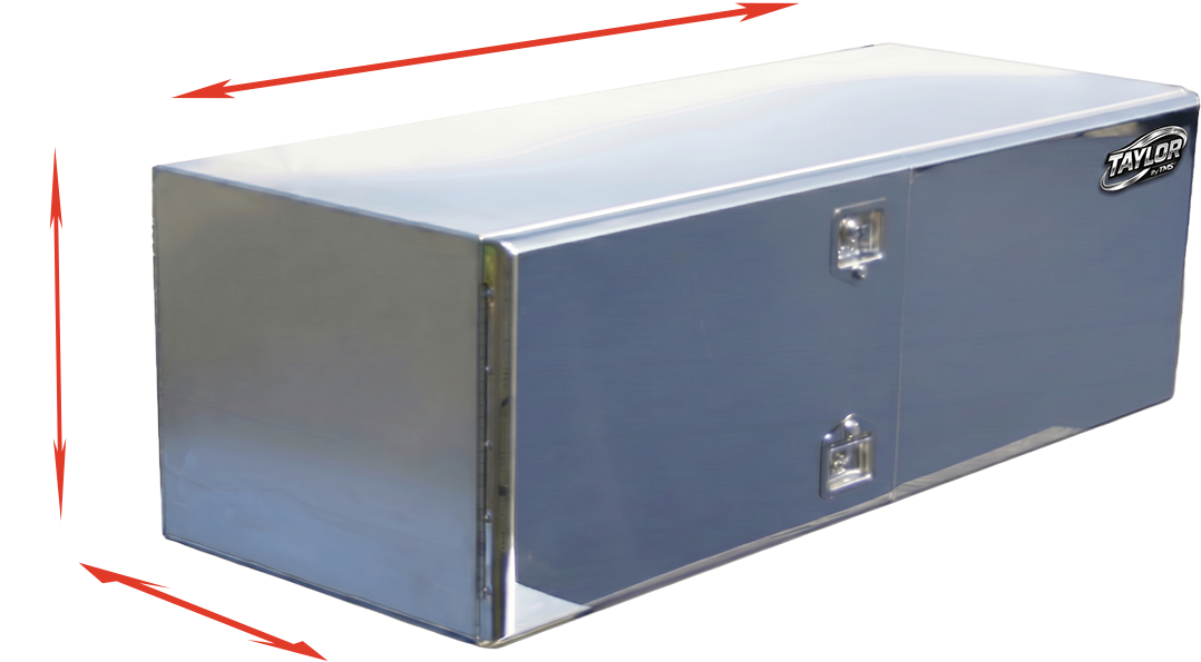 Taylor ATB106 Double Door Tool Box — Diamond Plate Aluminum